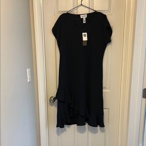 Joseph Ribkoff Black Ruffle Hem Dress